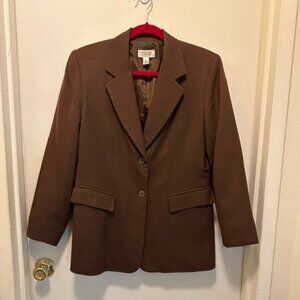 Talbots Size 8 Chocolate Brown Blazer
